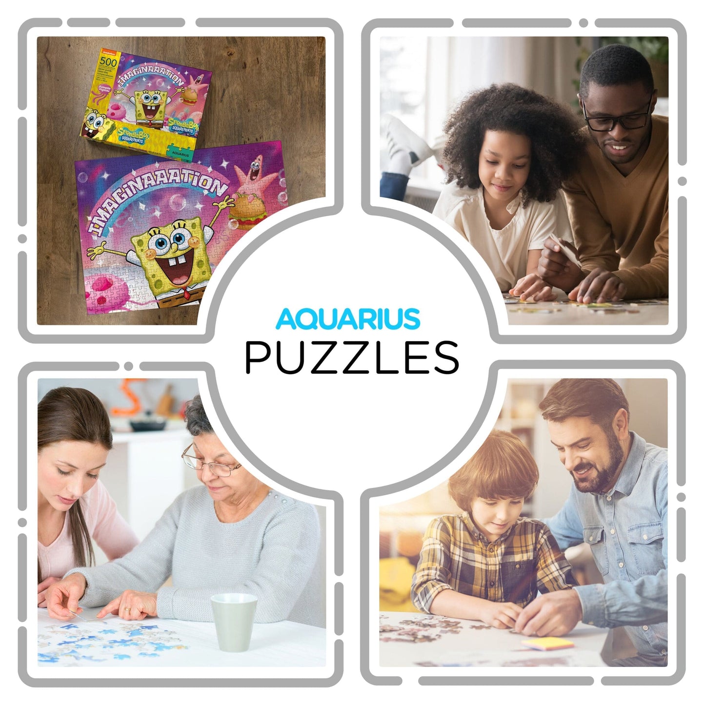 AQUARIUS SpongeBob SquarePants Imagination 500 Piece Jigsaw Puzzle