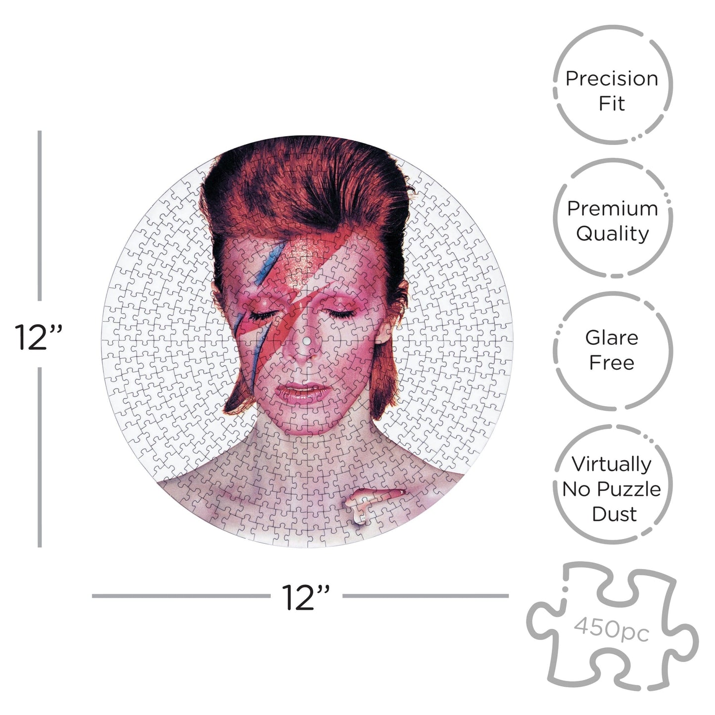 AQUARIUS David Bowie Aladdin Sane 450 Piece Picture Disc Jigsaw Puzzle