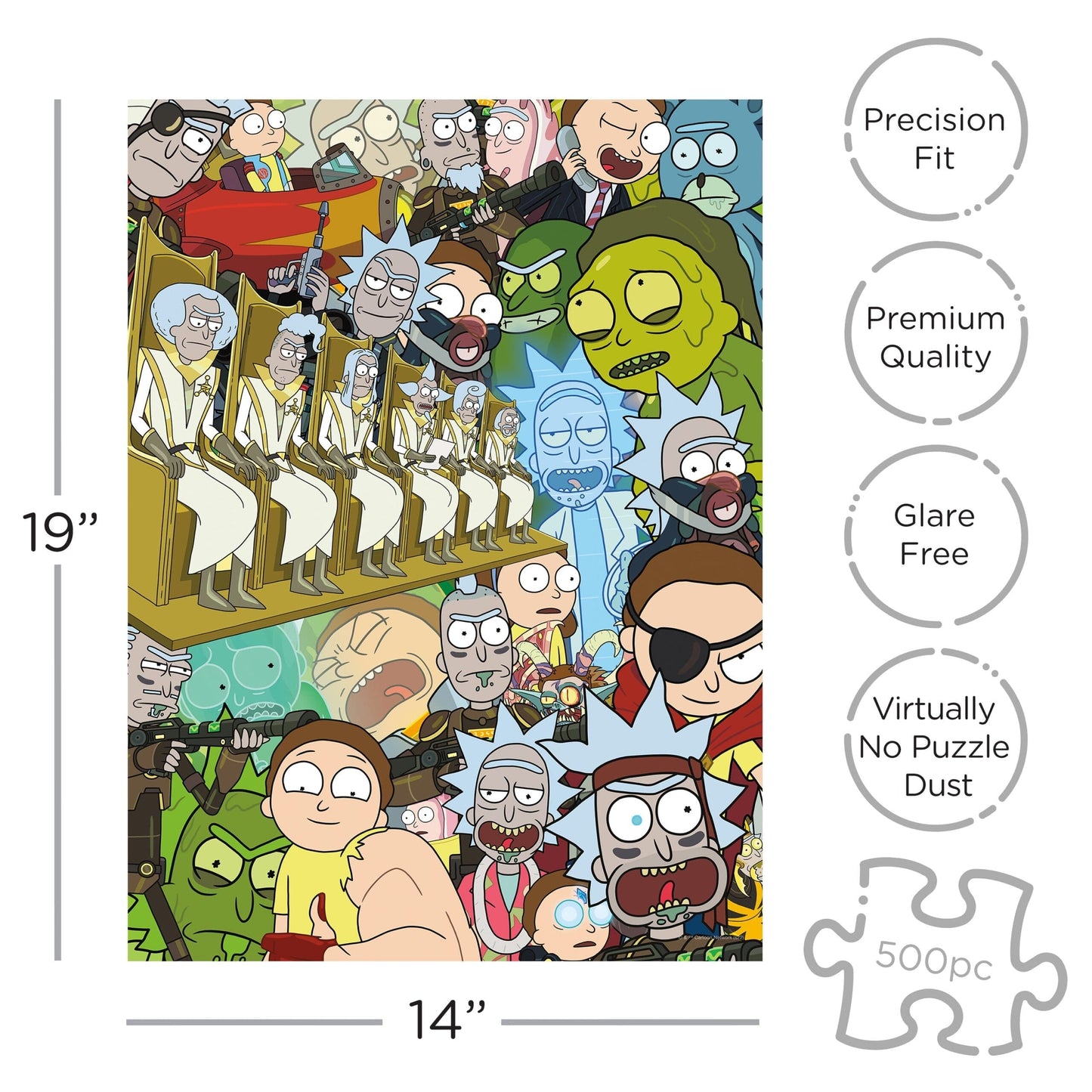AQUARIUS Ricks & Morty 500 Piece Jigsaw Puzzle
