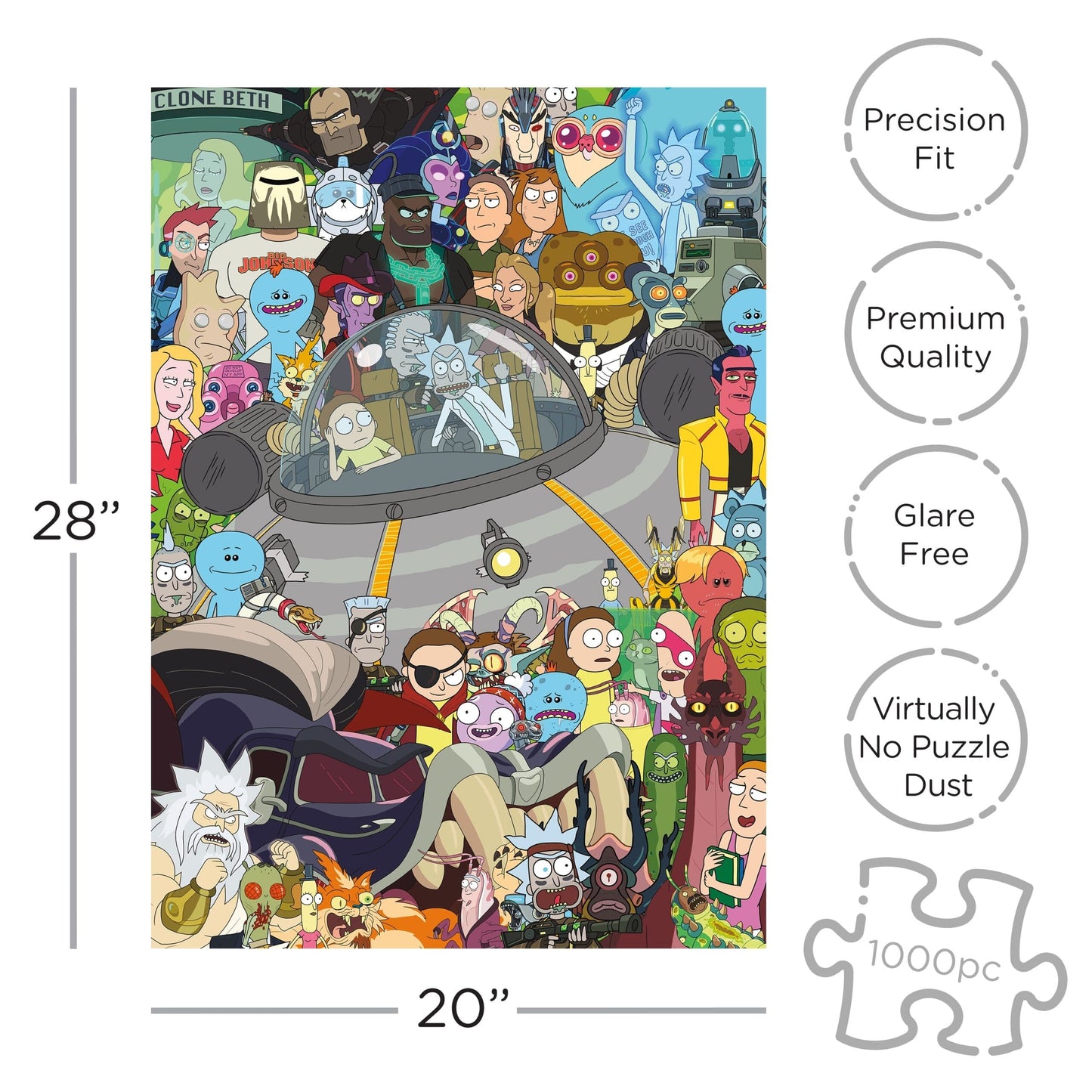 AQUARIUS Rick & Morty 1000 Piece Jigsaw Puzzle