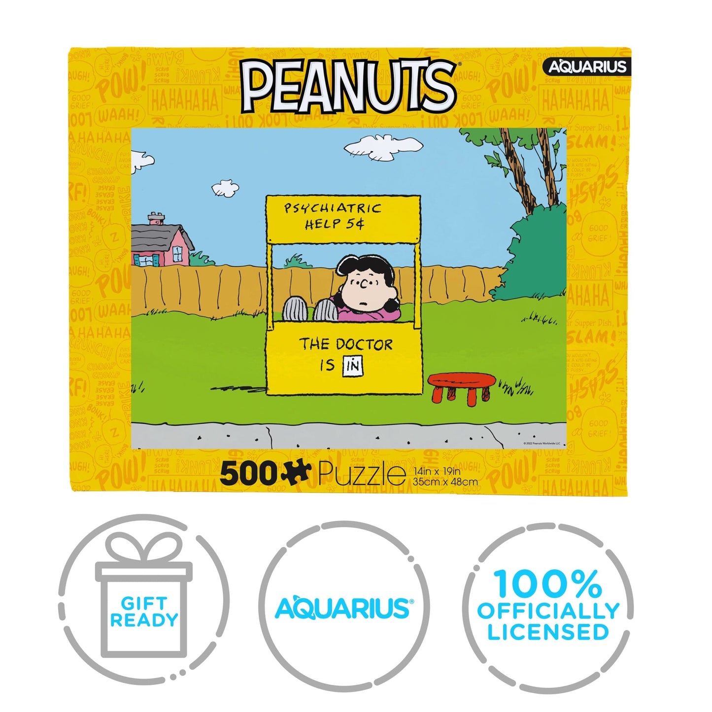 AQUARIUS Peanuts Lucy Doctor is In 500 Piece Jigsaw Puzzle