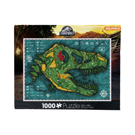 AQUARIUS Jurassic World Map 1000 Piece Jigsaw Puzzle
