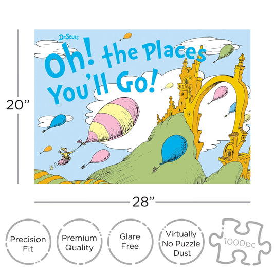 AQUARIUS Oh, The Places You’ll Go! 1000 Piece Jigsaw Puzzle