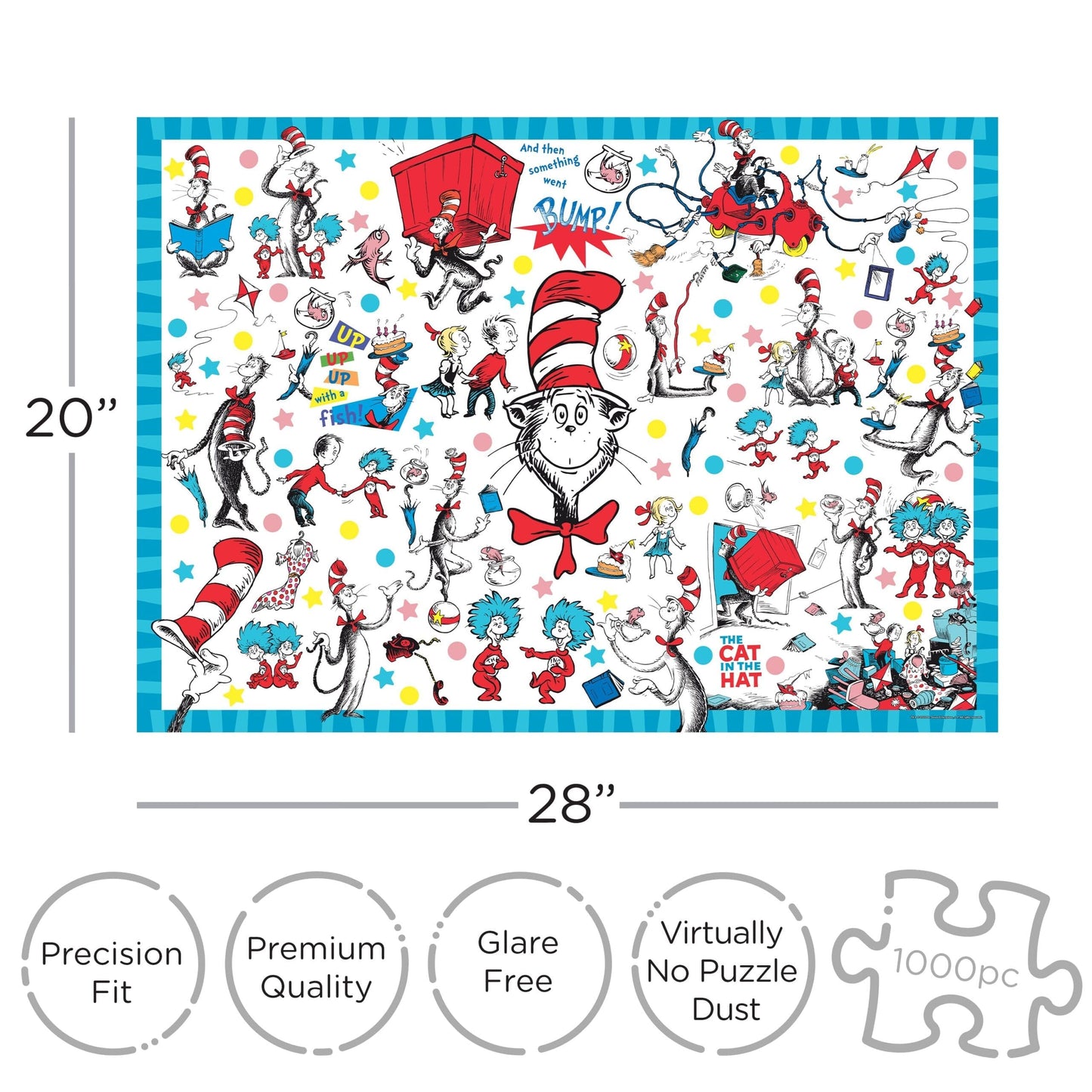 AQUARIUS Cat in The Hat 1000 Piece Jigsaw Puzzle