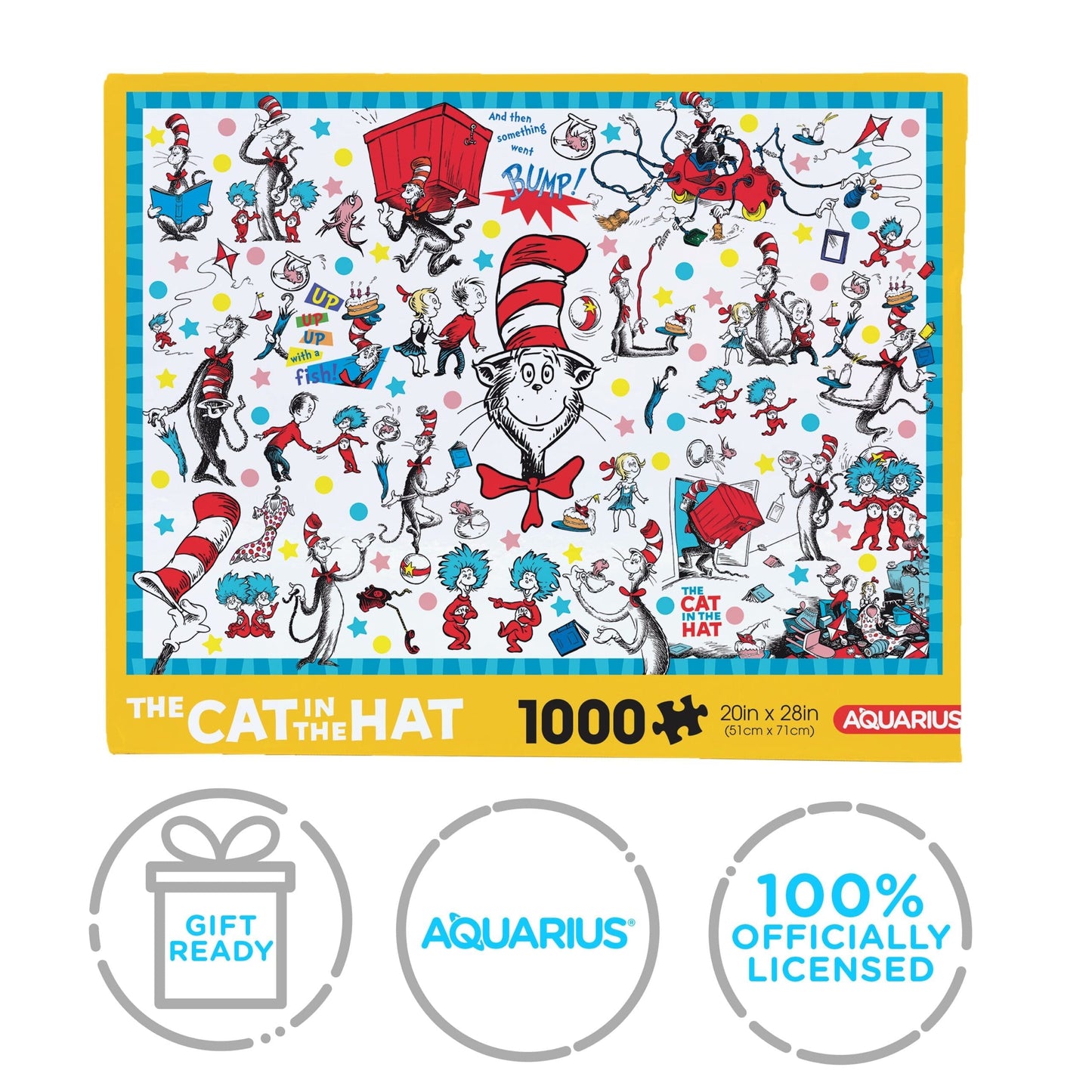 AQUARIUS Cat in The Hat 1000 Piece Jigsaw Puzzle