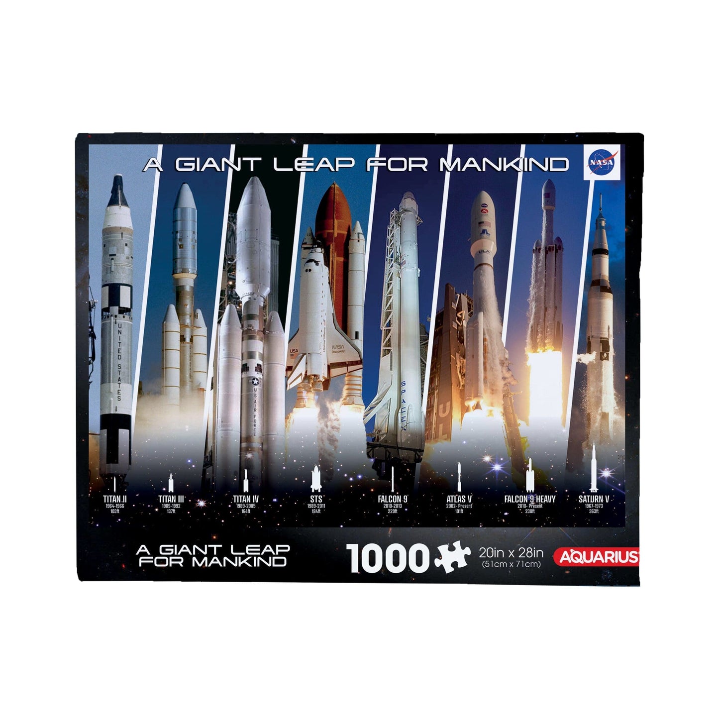 AQUARIUS NASA Rocket Grid 1000 Piece Jigsaw Puzzle