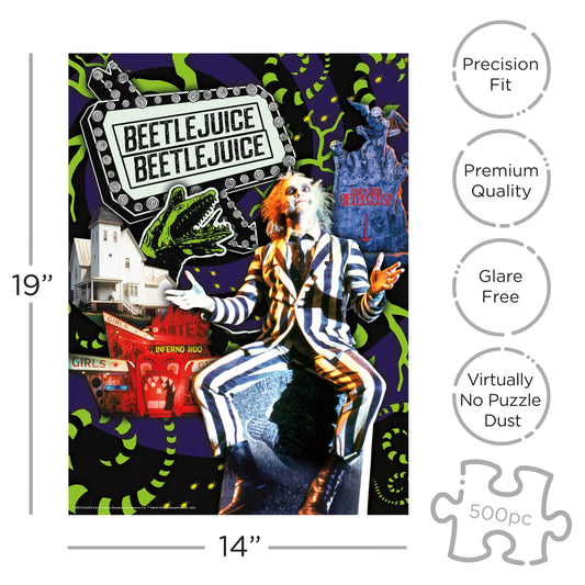 AQUARIUS Beetlejuice Coffin Box 500 Piece Jigsaw Puzzle