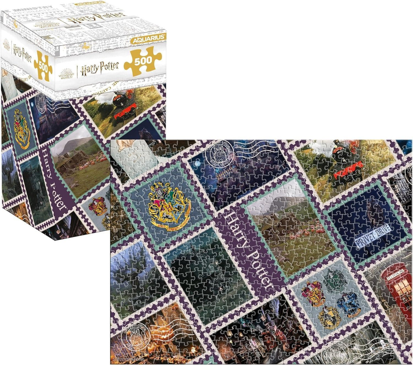 AQUARIUS Harry Potter Stamps 500 Piece Jigsaw Puzzle (Vertical Box)