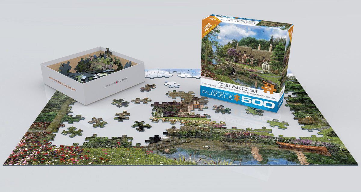 Eurographics Cobble Walk Cottage  Large Oversize 500 pieces Puzzle