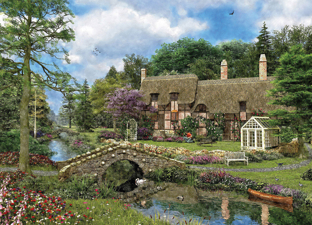 Eurographics Cobble Walk Cottage  Large Oversize 500 pieces Puzzle