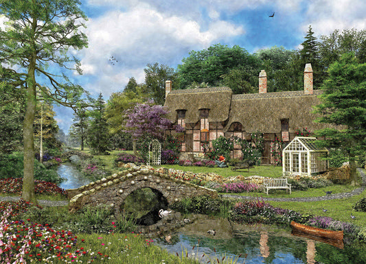 Eurographics Cobble Walk Cottage  Large Oversize 500 pieces Puzzle
