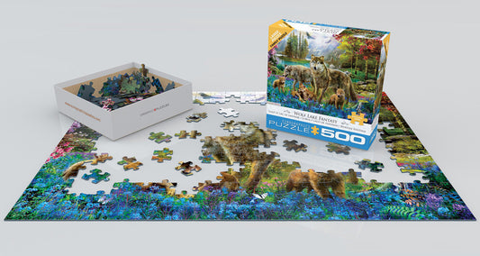 Eurographics Wolf Lake Fantasy 500-Piece Large Puzzle