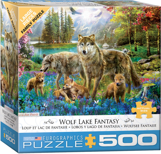Eurographics Wolf Lake Fantasy 500-Piece Large Puzzle