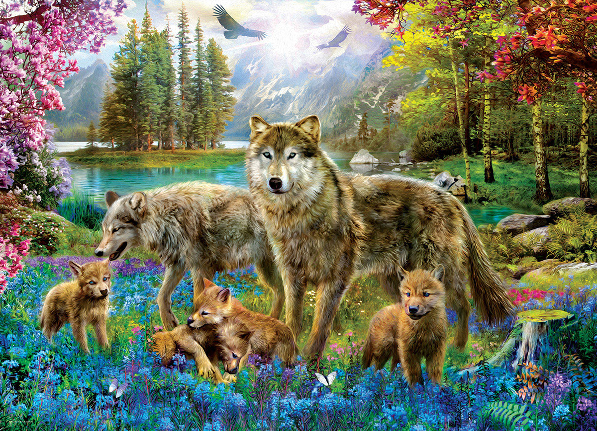 Eurographics Wolf Lake Fantasy 500-Piece Large Puzzle