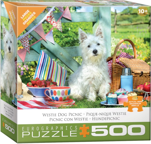 Eurographics Westie Dog Picnic  Large Oversize 500 pieces Puzzle