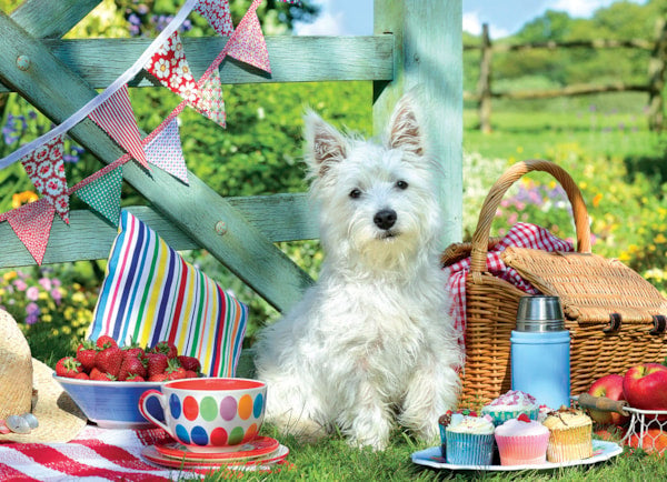 Eurographics Westie Dog Picnic  Large Oversize 500 pieces Puzzle