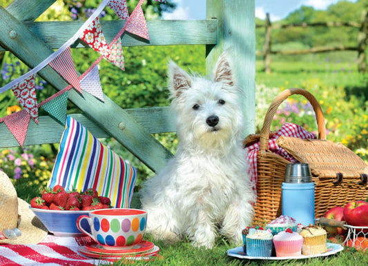 Eurographics Westie Dog Picnic  Large Oversize 500 pieces Puzzle