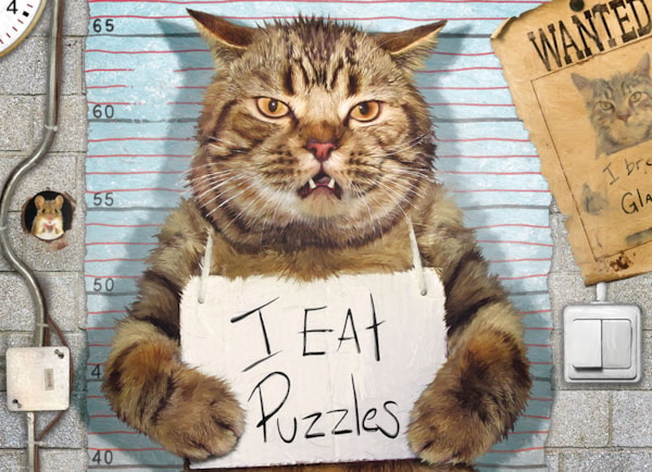 Eurographics Feline Felon  Large Oversize 500 pieces Puzzle