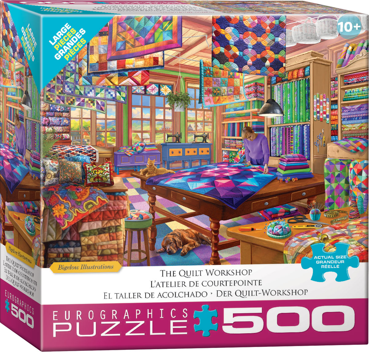 Eurographics The Quilt Workshop  Large Oversize 500 pieces Puzzle