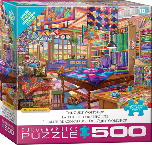 Eurographics The Quilt Workshop  Large Oversize 500 pieces Puzzle