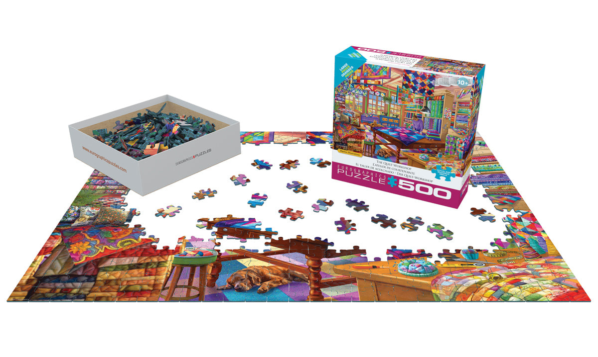 Eurographics The Quilt Workshop  Large Oversize 500 pieces Puzzle
