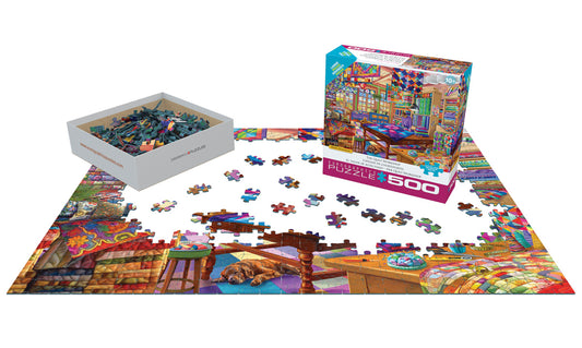Eurographics The Quilt Workshop  Large Oversize 500 pieces Puzzle