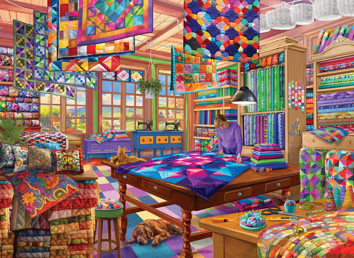 Eurographics The Quilt Workshop  Large Oversize 500 pieces Puzzle