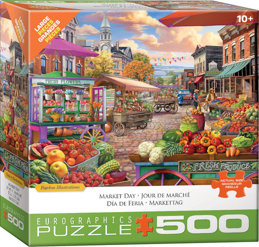 Eurographics Market Day  Large Oversize 500 pieces Puzzle.