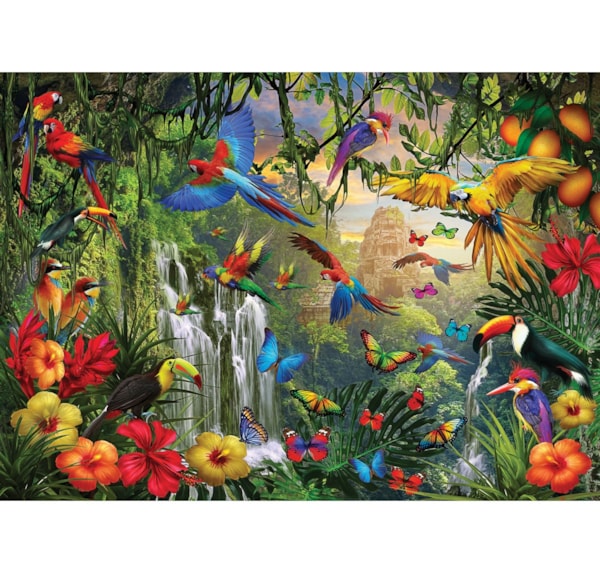 Eurographics Tropical Bird Paradise Large Oversize 500 pieces Puzzle.