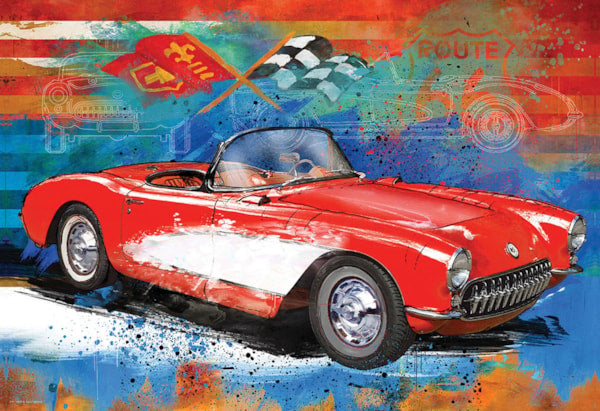 Eurographics Corvette Cruising  550  Puzzle