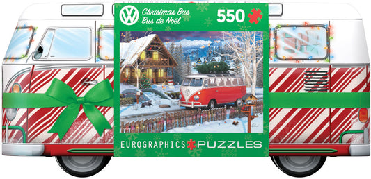 EUROGRAPHICS VW Christmas Bus Tin  550 Puzzle