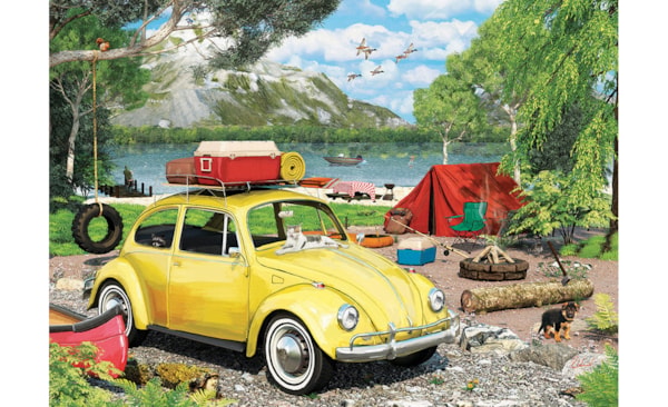 Eurographics VW Beetle Camping Tin  550  Puzzle