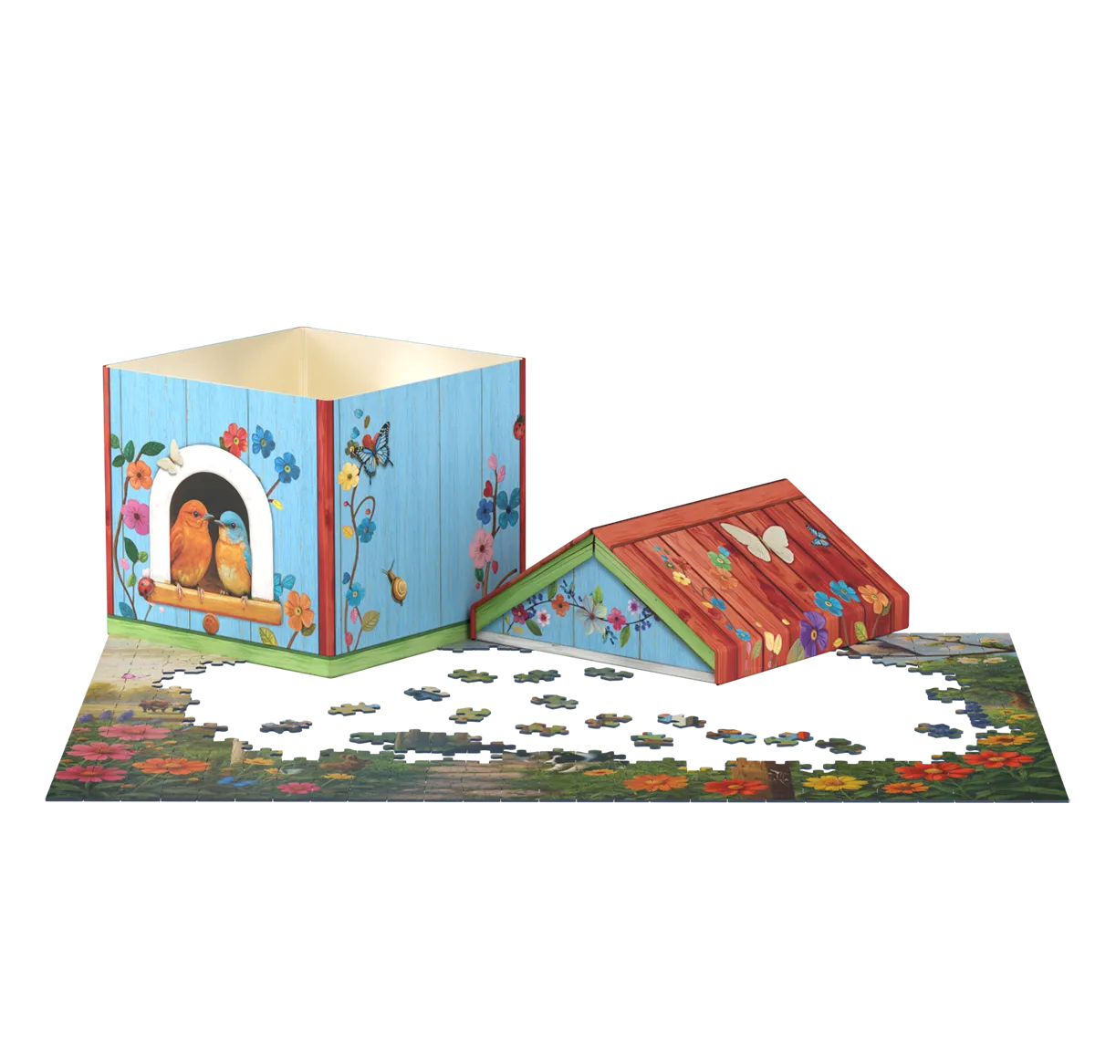 EUROGRAPHICS Birdhouse Tin 550 Puzzle