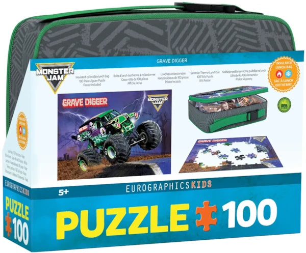 EUROGRAPHICS, Grave Digger Monster Jam Lunch Bag 100 Puzzle