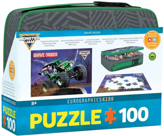 EUROGRAPHICS, Grave Digger Monster Jam Lunch Bag 100 Puzzle