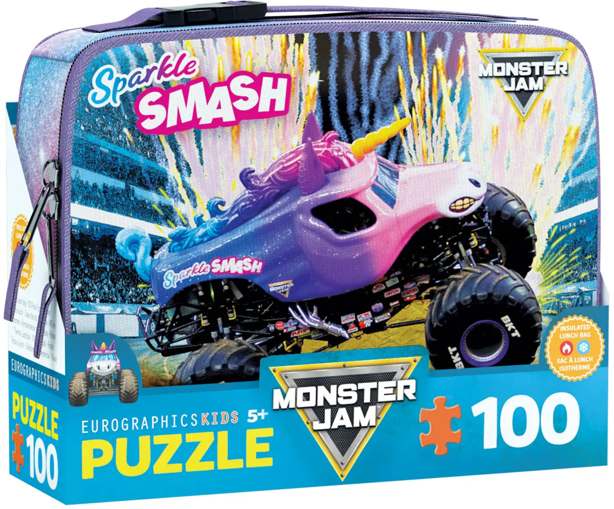 EUROGRAPHICS Sparkle Smash Monster Jam Lunch Bag 100 Puzzle