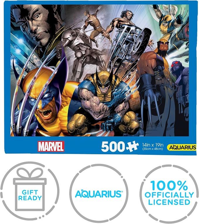 Aquarius Marvel Wolverine Collage 500 Piece Jigsaw Puzzle