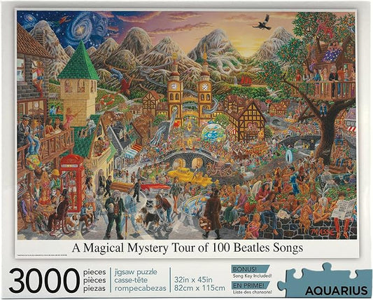 AQUARIUS Magical Mystery Tour of 100 Beatles Songs 3000 Piece Jigsaw Puzzle