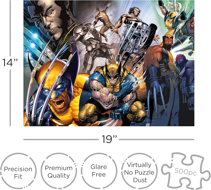 Aquarius Marvel Wolverine Collage 500 Piece Jigsaw Puzzle