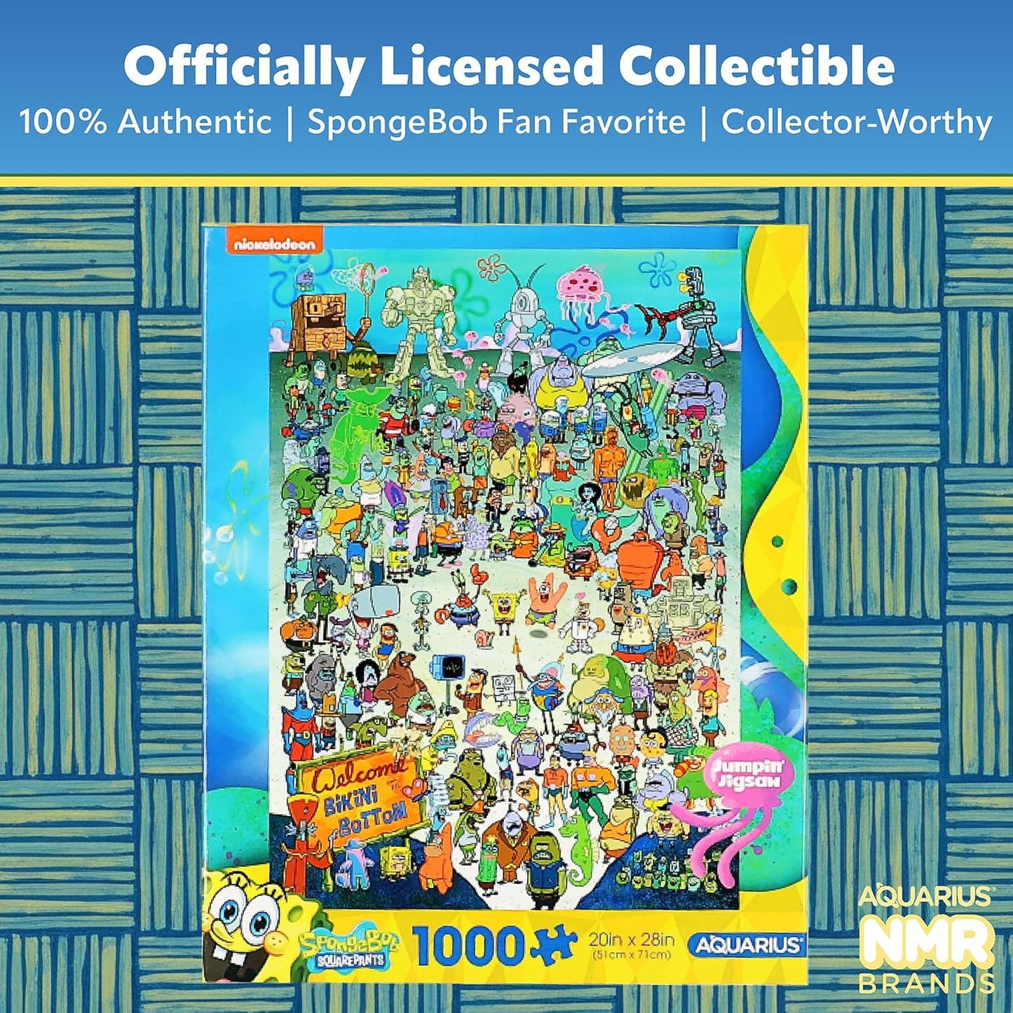 AQUARIUS SpongeBob SquarePants Cast 1000 Piece Jigsaw Puzzle