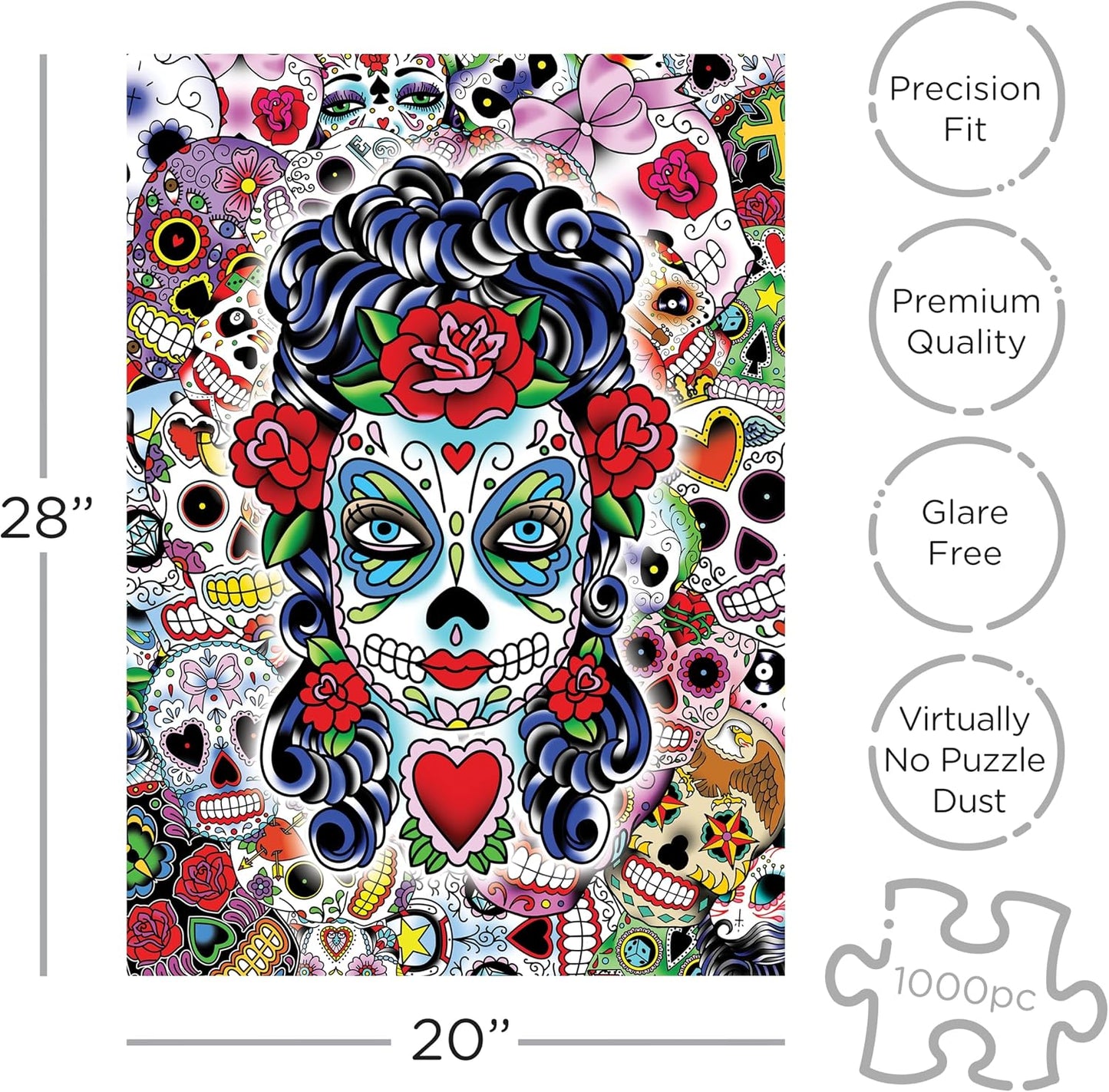 AQUARIUS Sugar Skulls Puzzle (1000 Piece Jigsaw Puzzle)