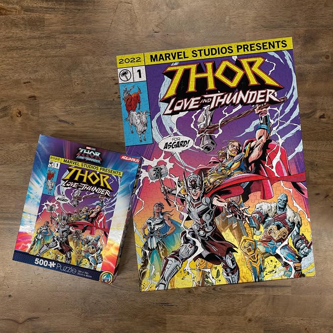 AQUARIUS Marvel Thor Love and Thunder Comic Puzzle (500 Piece Jigsaw Puzzle)