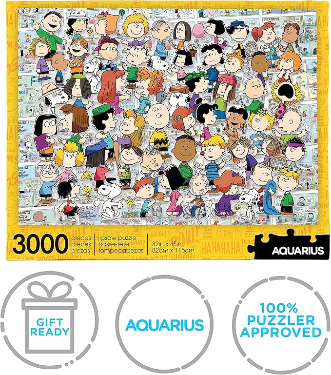 AQUARIUS Peanuts Cast 3000 Piece Jigsaw Puzzle
