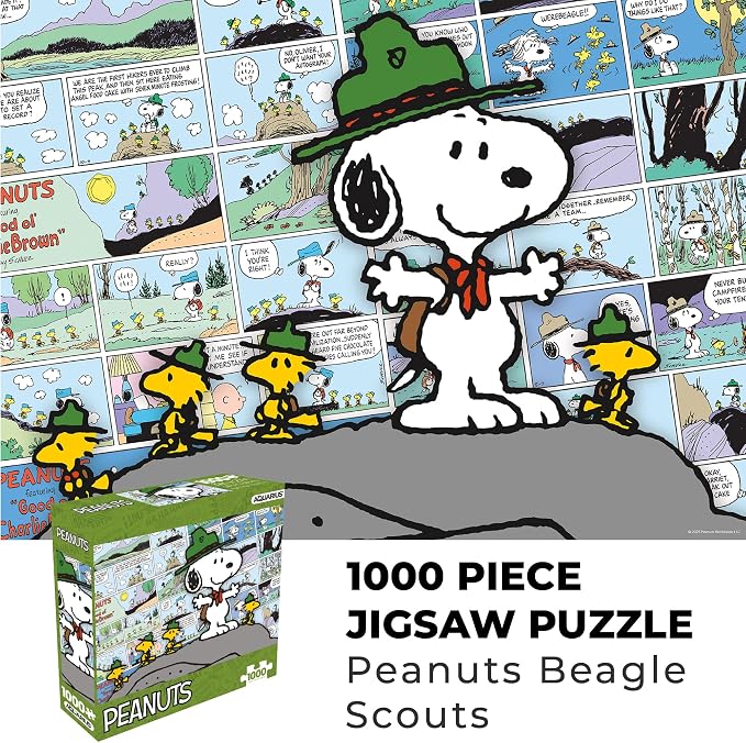 AQUARIUS Peanuts Beagle Scouts 1000 Piece Jigsaw Puzzle (8×8 Box)