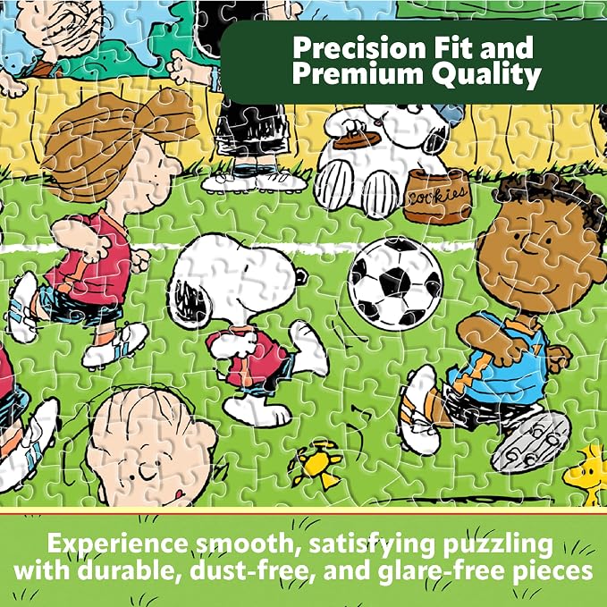 AQUARIUS Peanuts Soccer 500 Piece Jigsaw Puzzle (Vertical Box)