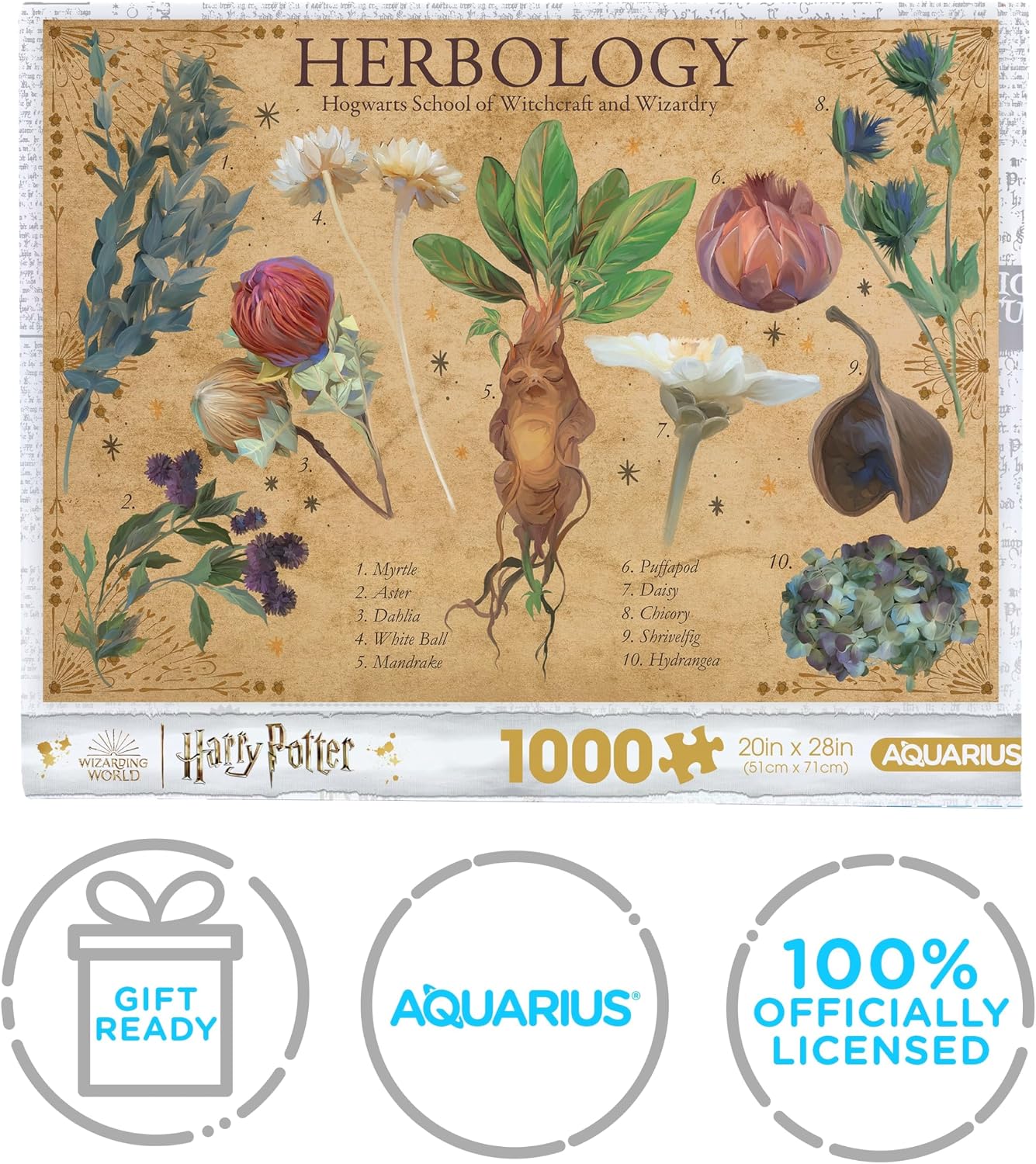 AQUARIUS Harry Potter Herbology 1000 Piece Jigsaw Puzzle