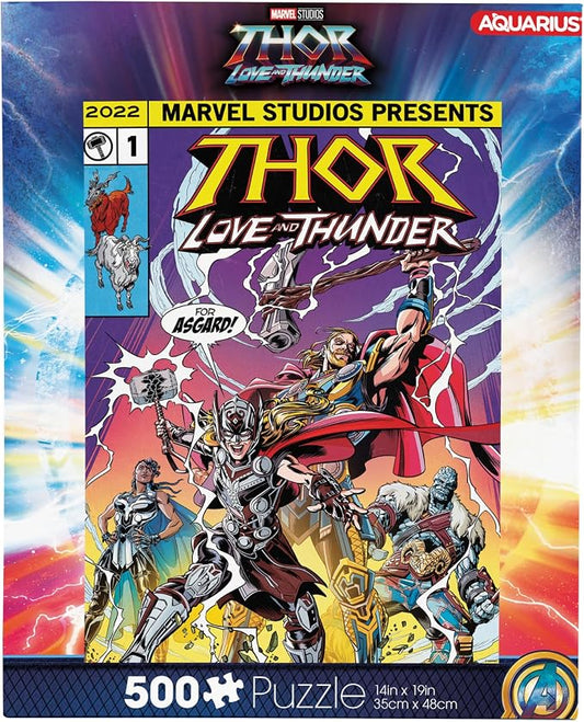 AQUARIUS Marvel Thor Love and Thunder Comic Puzzle (500 Piece Jigsaw Puzzle)