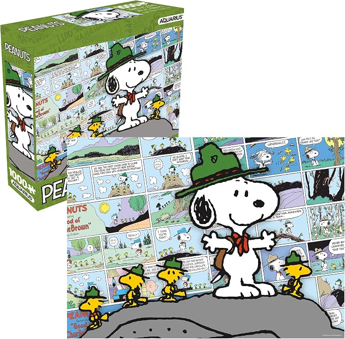 AQUARIUS Peanuts Beagle Scouts 1000 Piece Jigsaw Puzzle (8×8 Box)