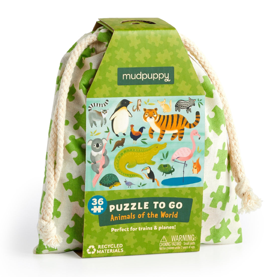 MUDPUPPY Animals Of The World Puzzle to Go
