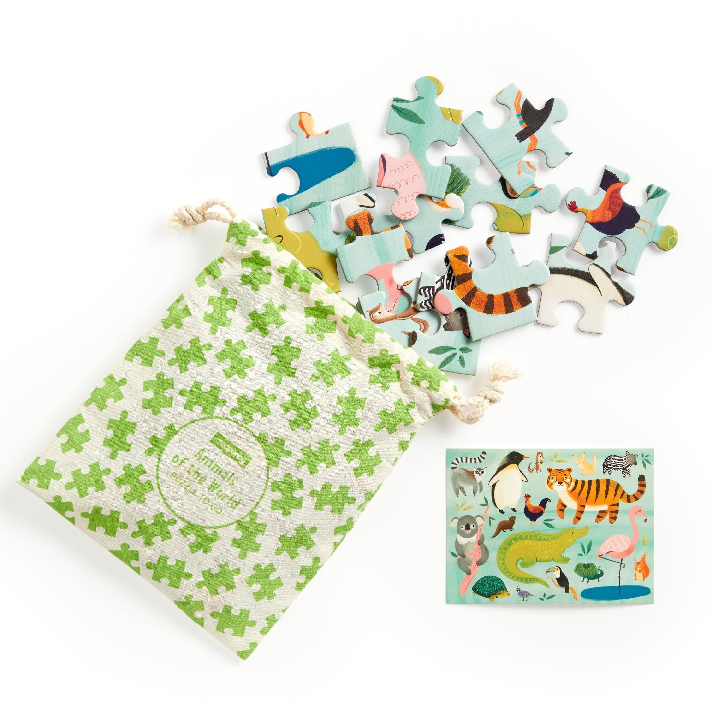 MUDPUPPY Animals Of The World Puzzle to Go